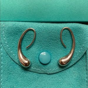Tiffany Sterling Elsa Peretti Teardrop Earrings